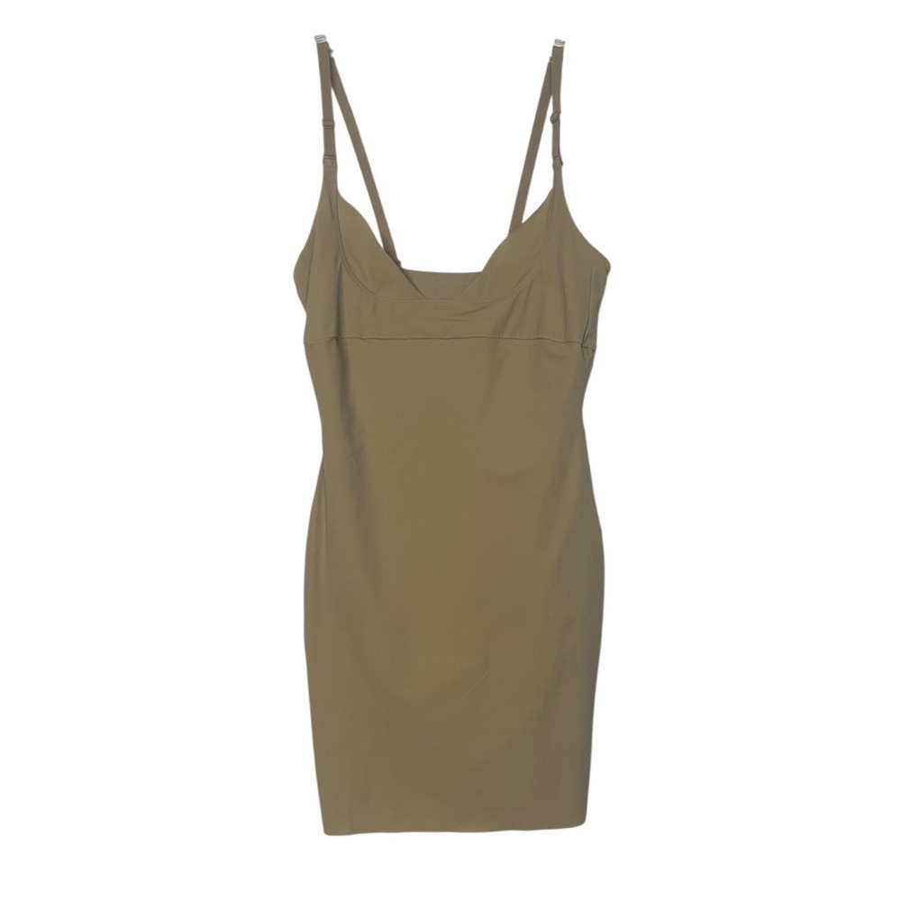Flexees Maidenform Shapewear Slip Dress Large Tan Beige M2541 Firm Control Large